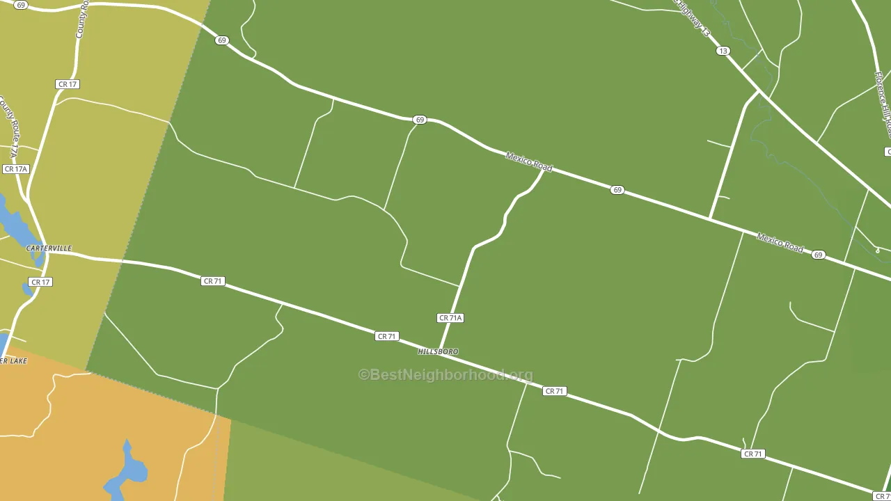 Hillsboro, NY block-group voter-turnout map