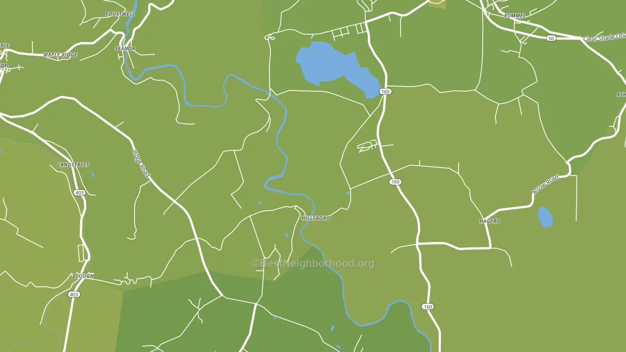 Hillsboro, PA block-group voter-turnout map