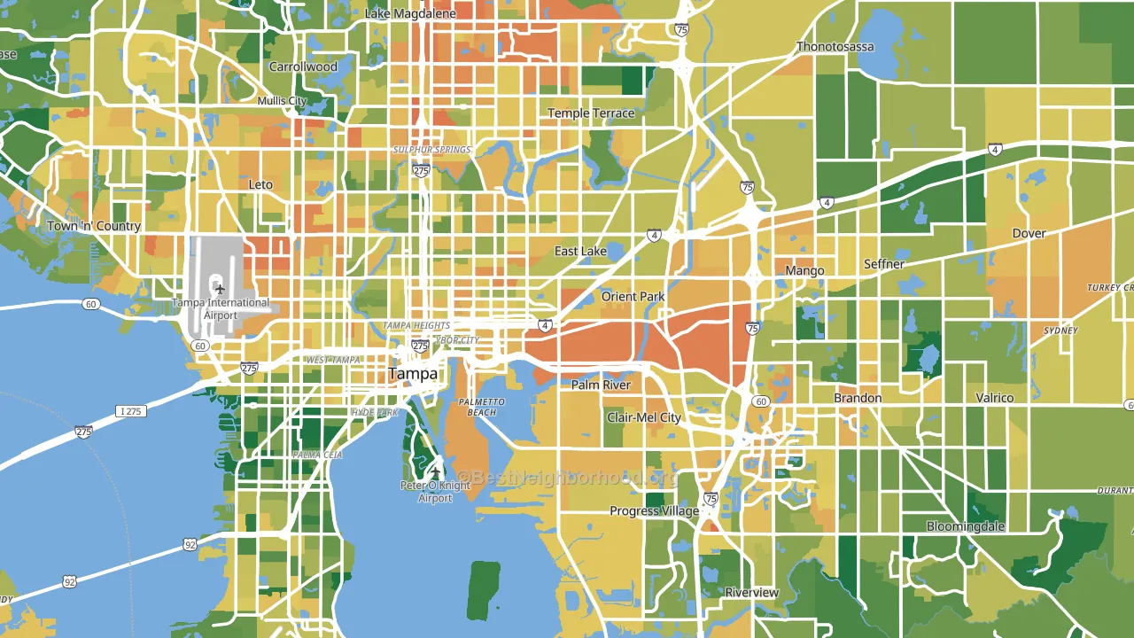 Hillsborough County, FL block-group voter-turnout map