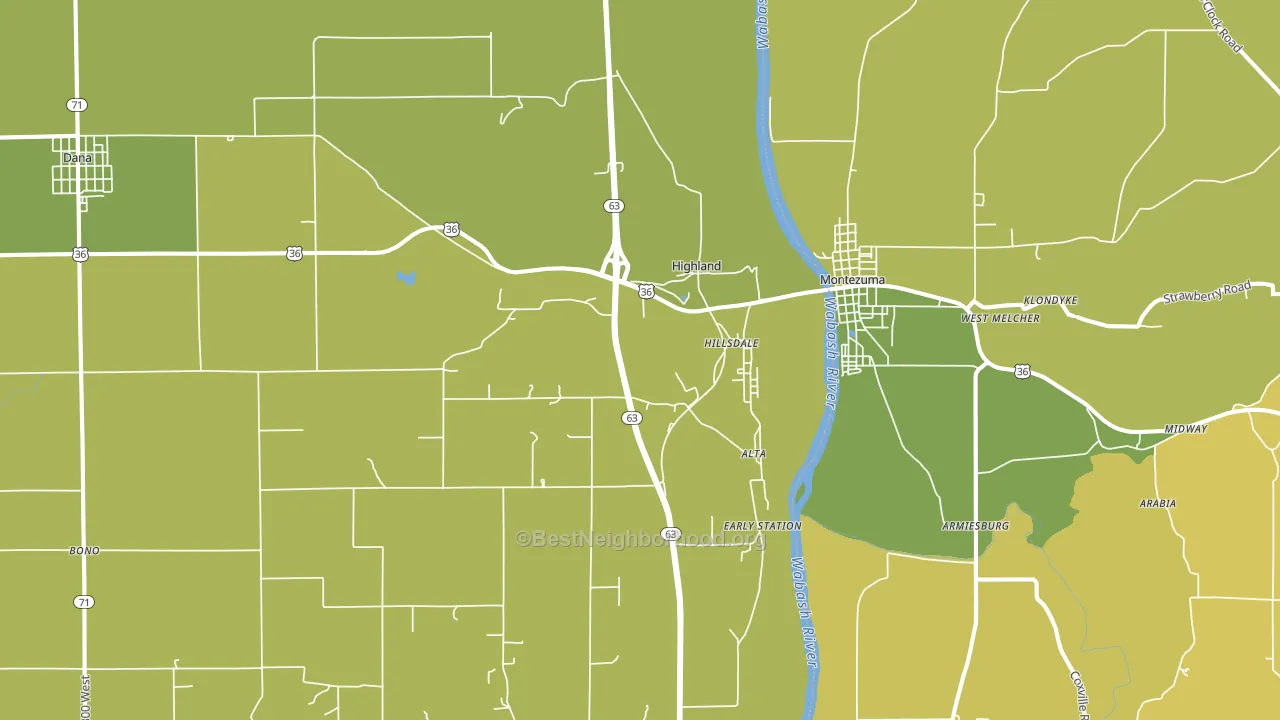 Hillsdale, IN block-group voter-turnout map