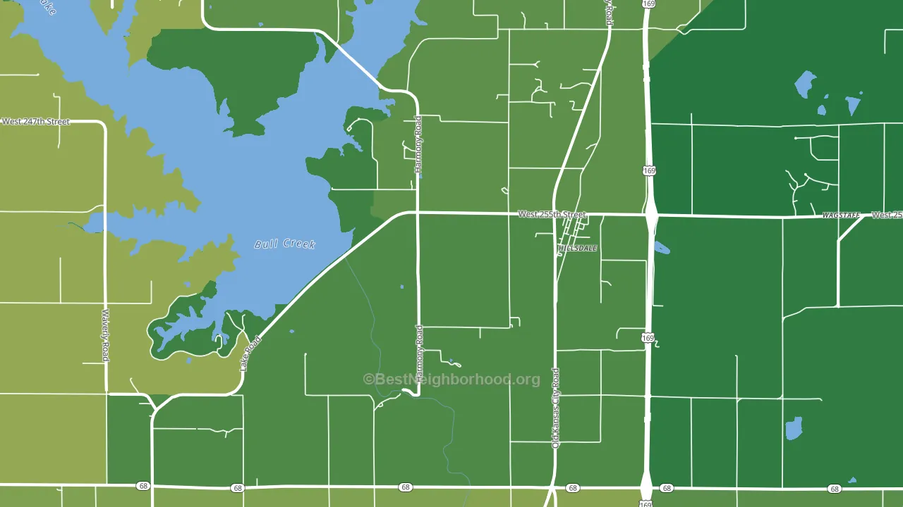 Hillsdale, KS block-group voter-turnout map