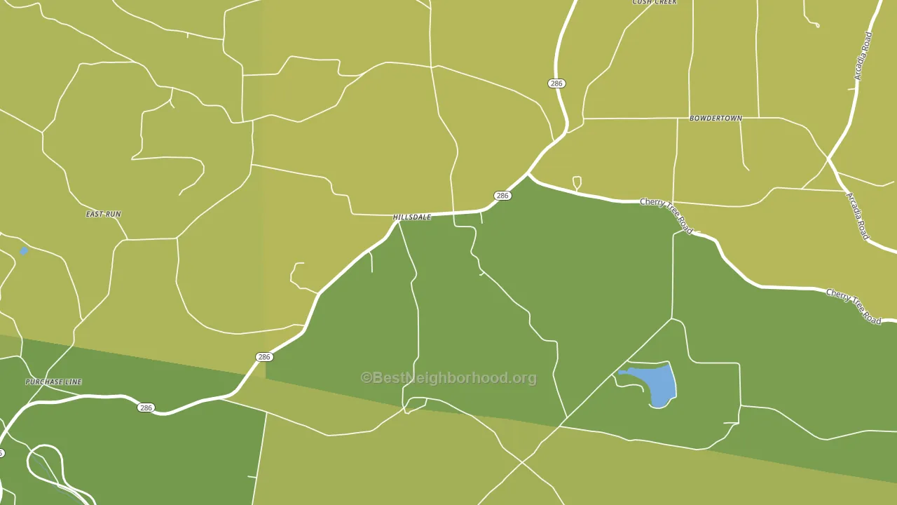 Hillsdale, PA block-group voter-turnout map