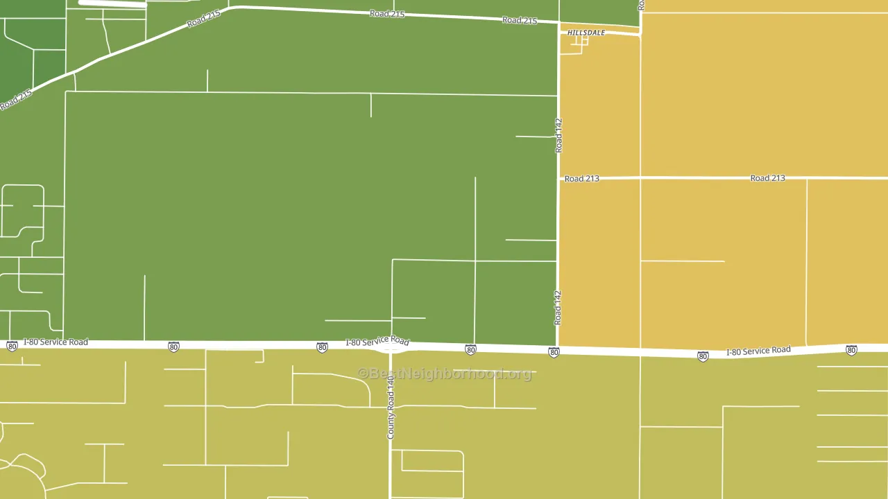Hillsdale, WY block-group voter-turnout map