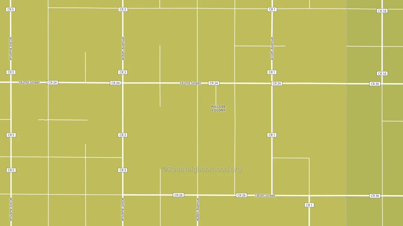 Hillside Colony, SD block-group voter-turnout map