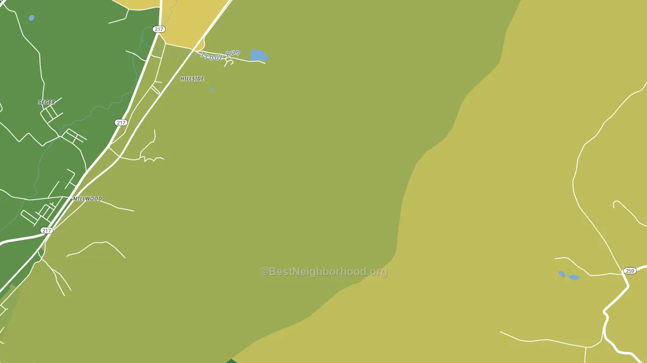 Hillside, PA block-group voter-turnout map