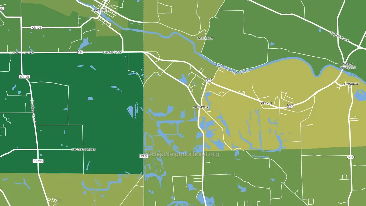 Hillsville, PA block-group voter-turnout map