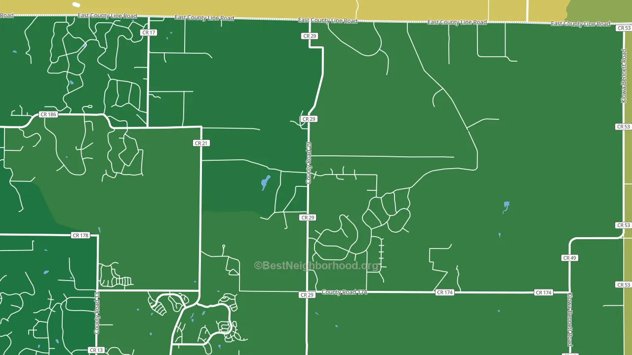 Hilltop, CO block-group voter-turnout map