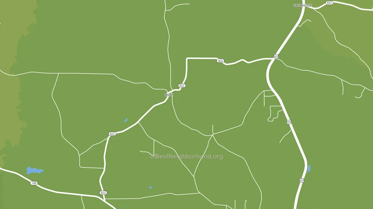 Hilly, LA block-group voter-turnout map