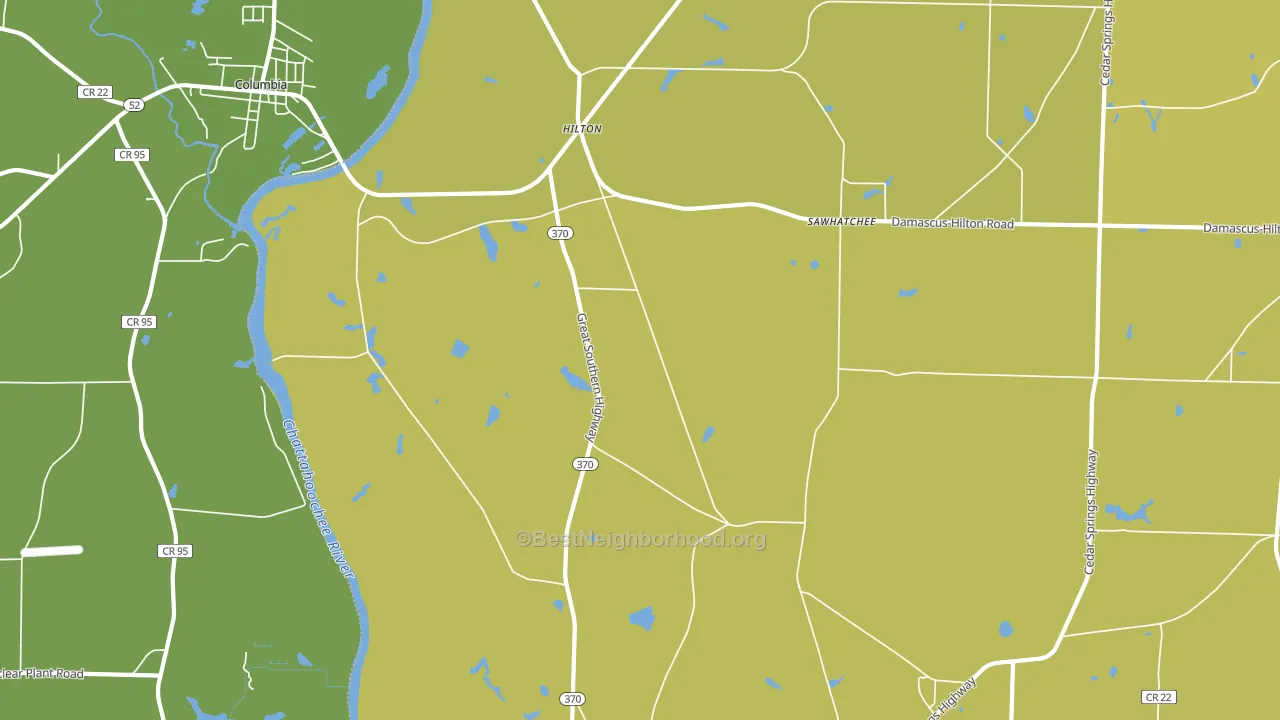 Hilton, GA block-group voter-turnout map