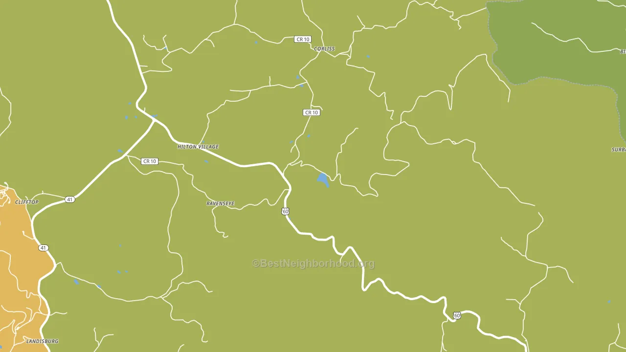 Hilton Village, WV block-group voter-turnout map