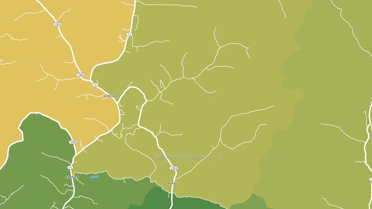 Hinkle, KY block-group voter-turnout map