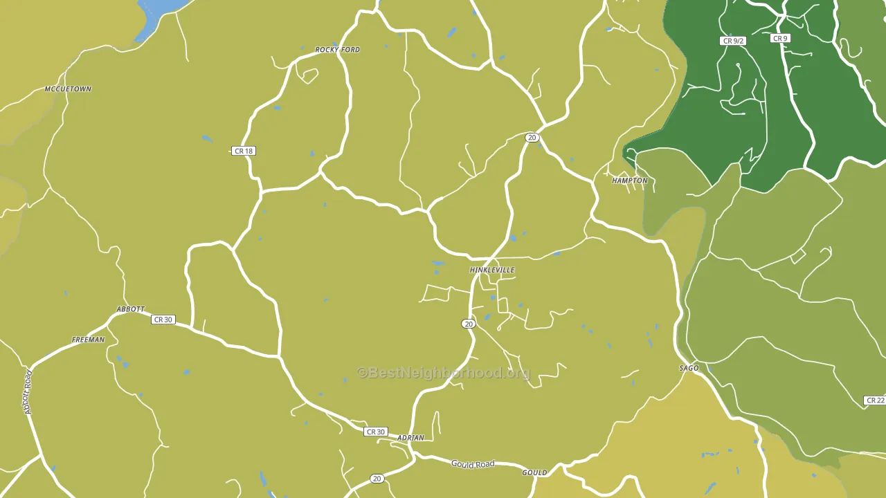 Hinkleville, WV block-group voter-turnout map