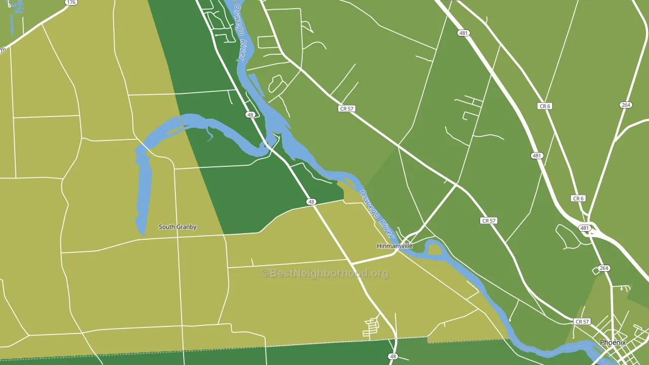 Hinmansville, NY block-group voter-turnout map