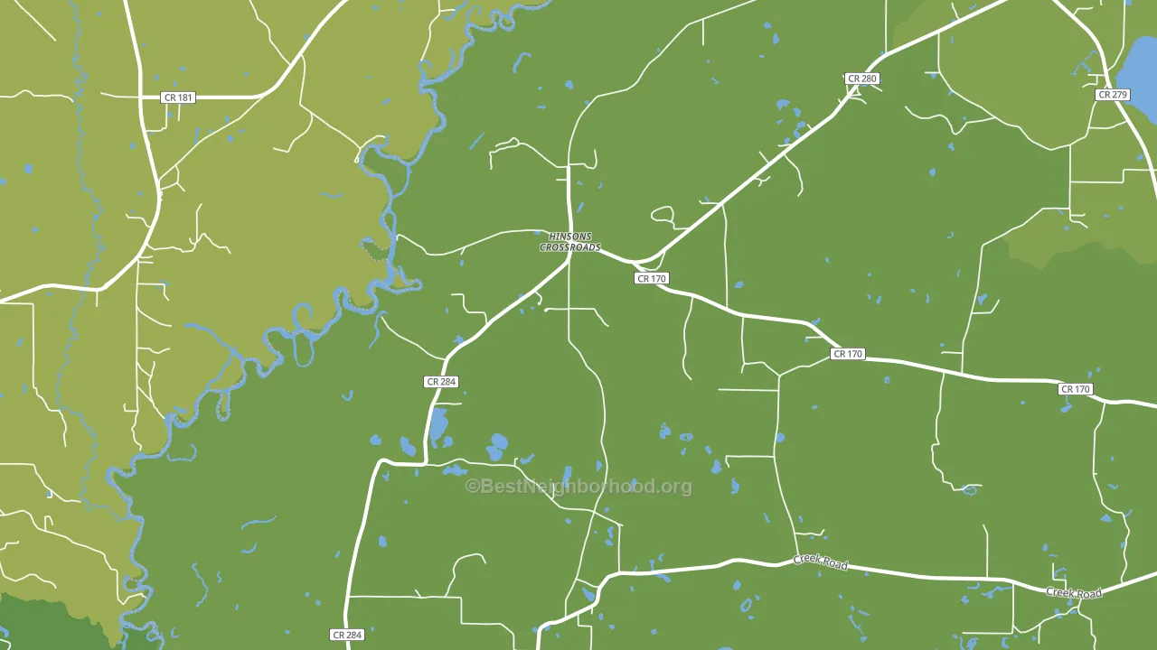 Hinsons Crossroads, FL block-group voter-turnout map