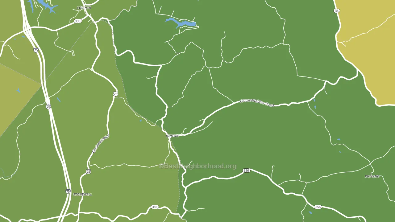 Hinton, KY block-group voter-turnout map
