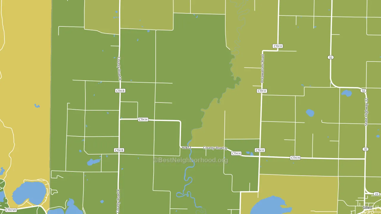 Hintz, WI block-group voter-turnout map