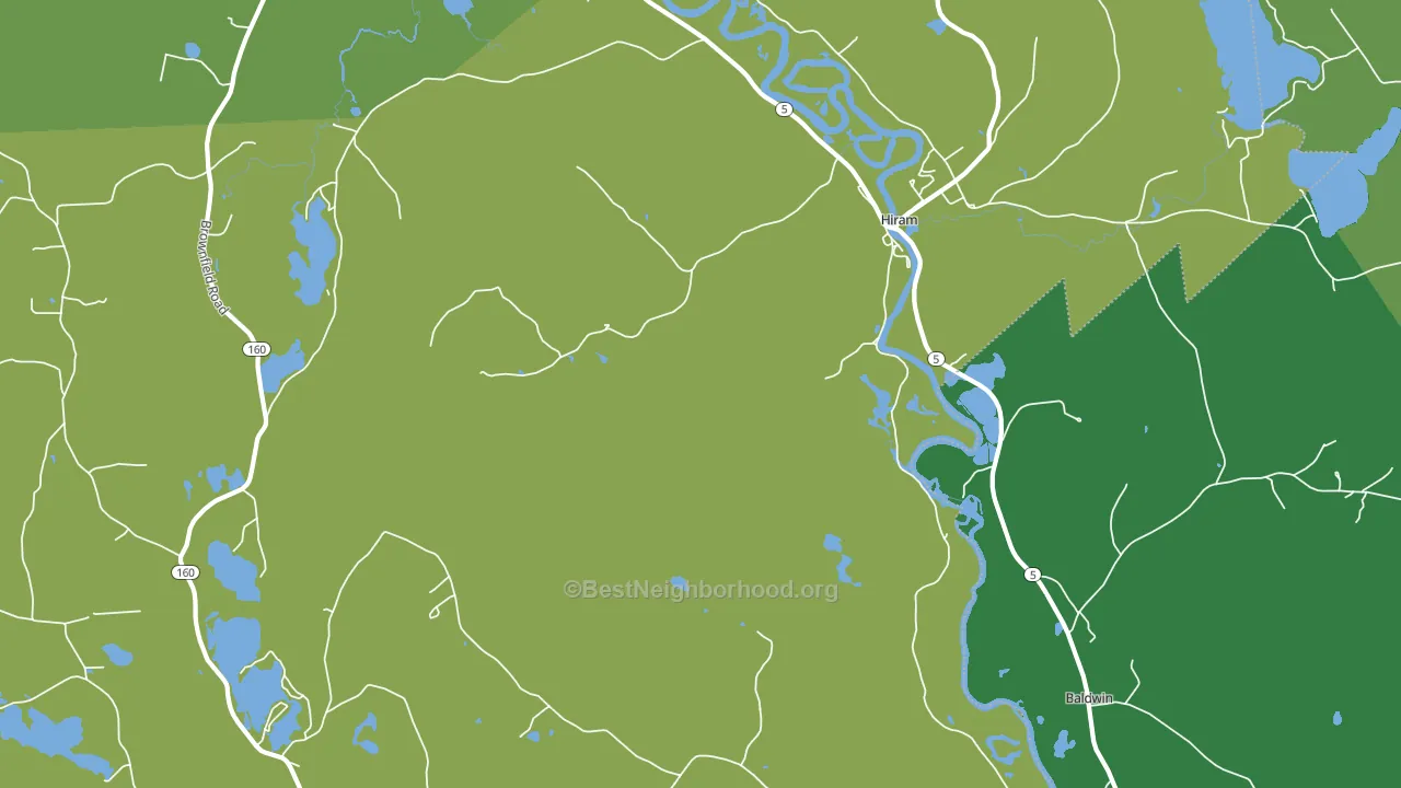 Hiram, ME block-group voter-turnout map