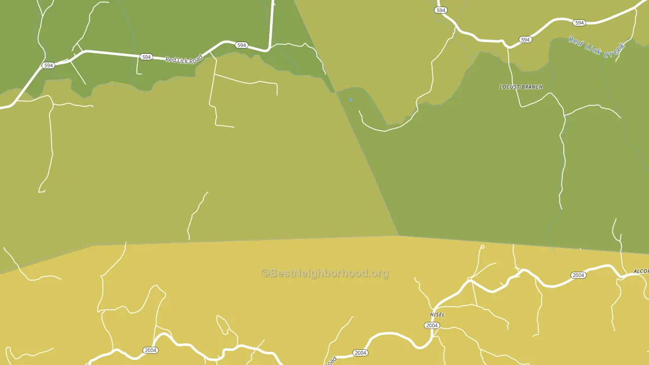 Hisel, KY block-group voter-turnout map