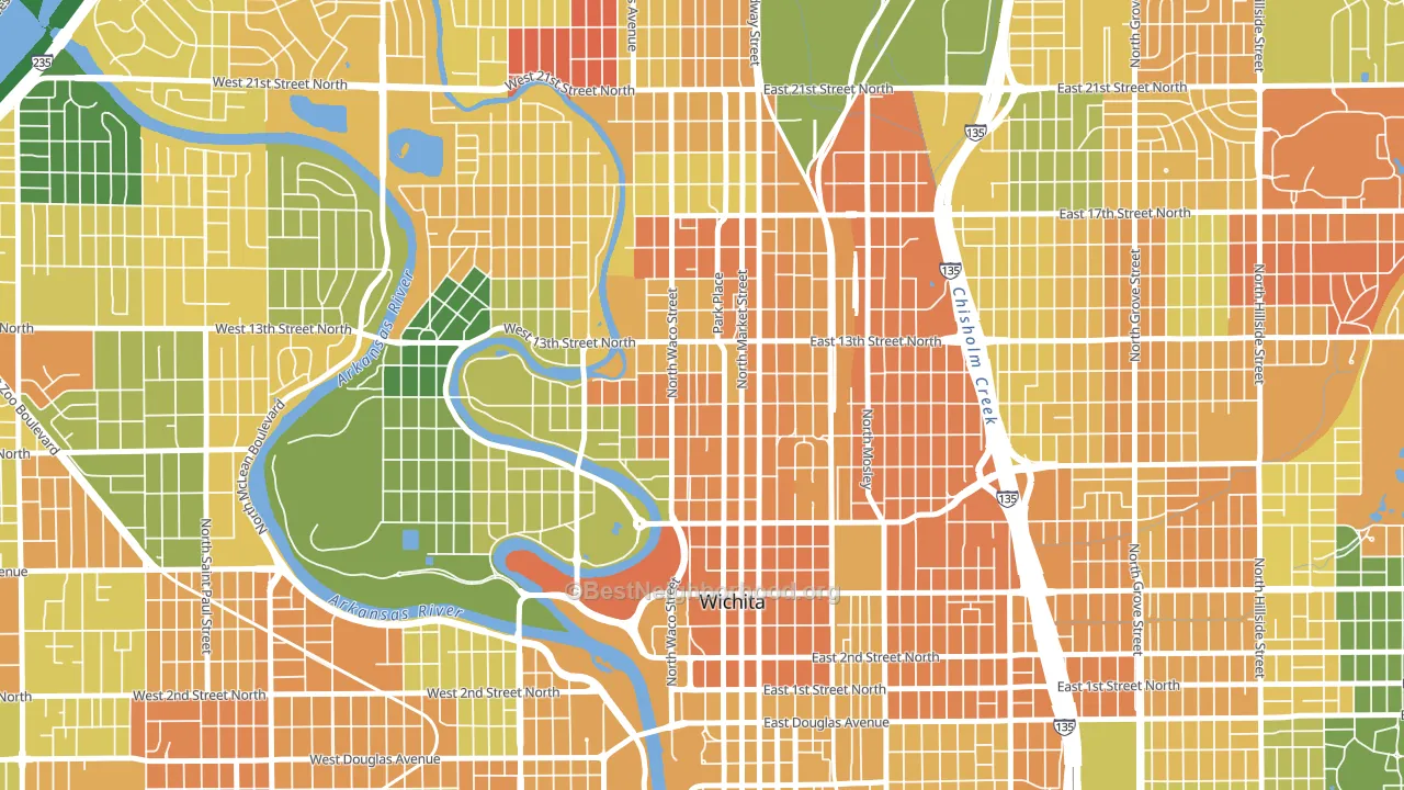 Historic Midtown, Wichita, KS block-group voter-turnout map