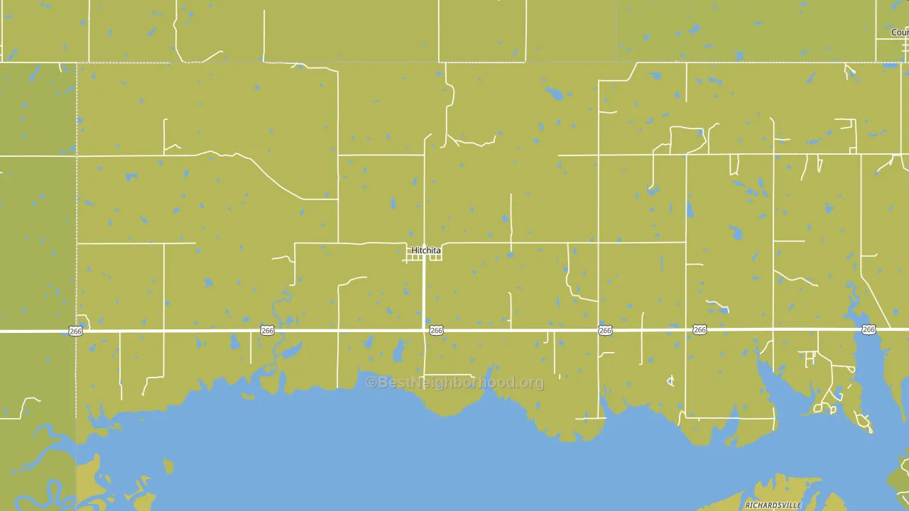 Hitchita, OK block-group voter-turnout map