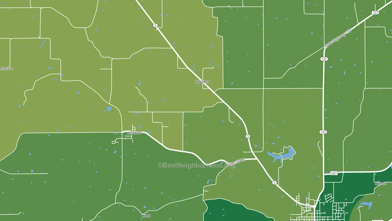 Hiteman, IA block-group voter-turnout map