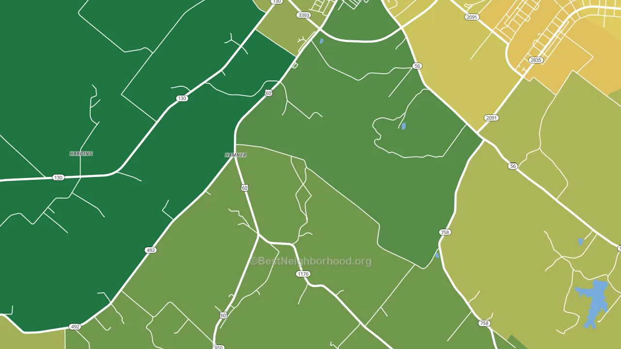 Hitesville, KY block-group voter-turnout map