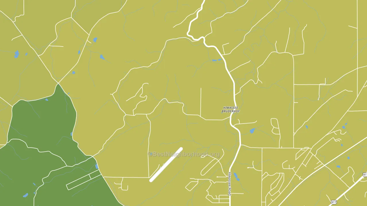 Hiwassee College, TN block-group voter-turnout map
