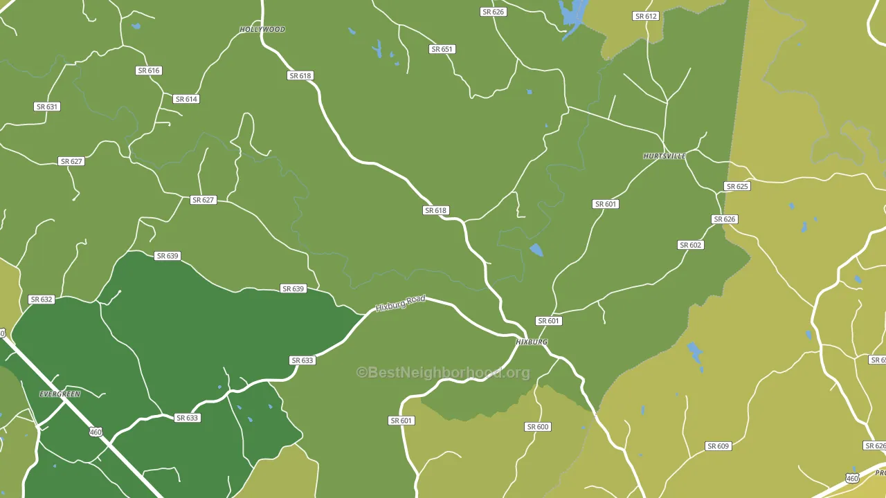 Hixburg, VA block-group voter-turnout map
