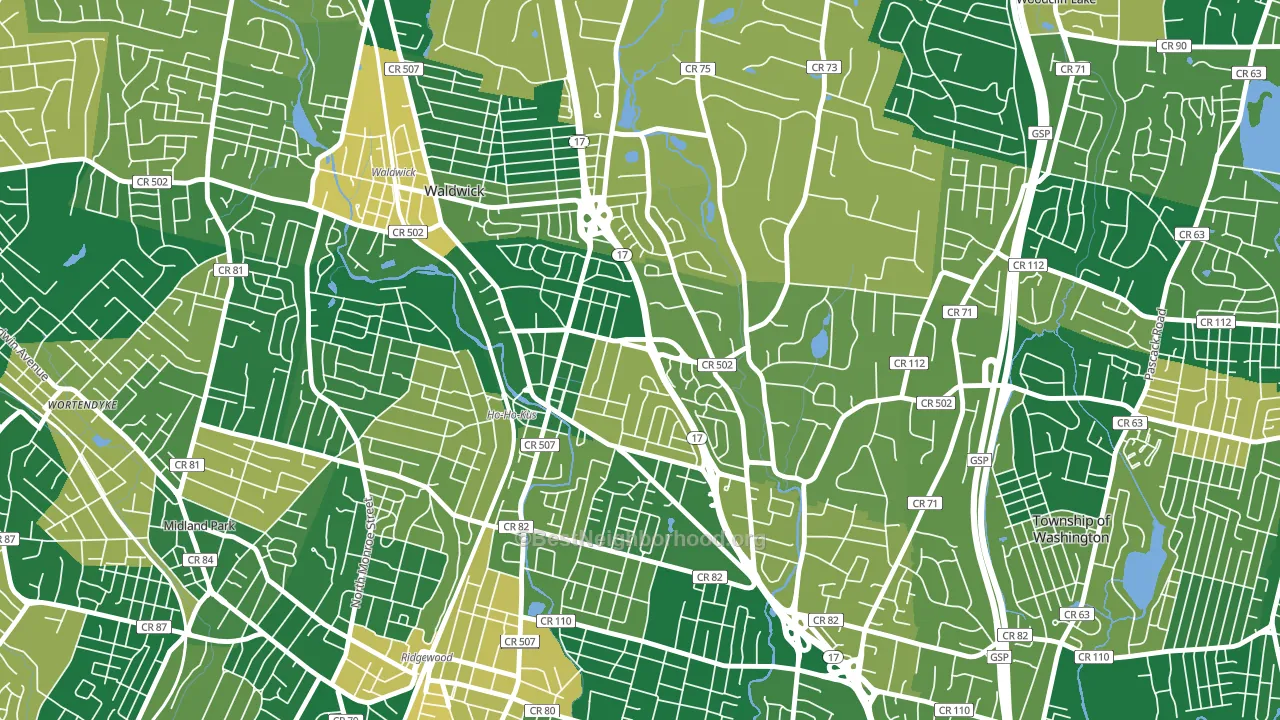 Ho-Ho-Kus, NJ block-group voter-turnout map
