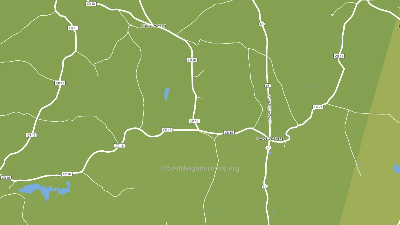 Hoag Corners, NY block-group voter-turnout map