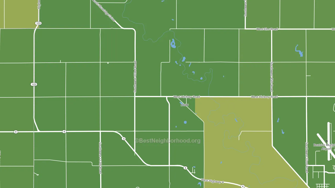 Hoag, NE block-group voter-turnout map