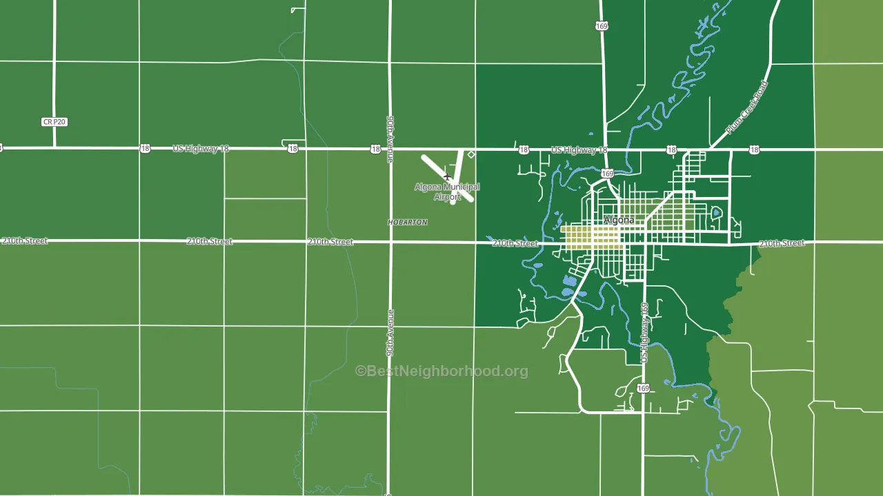 Hobarton, IA block-group voter-turnout map