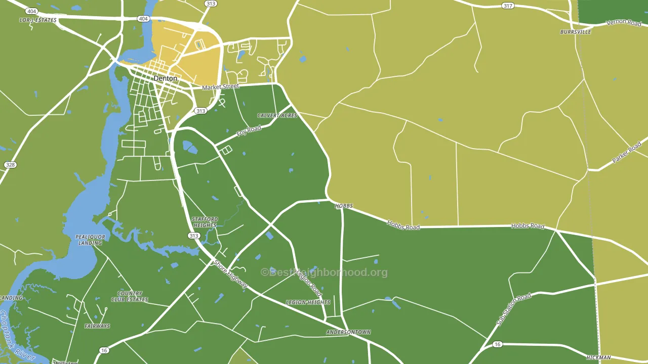 Hobbs, MD block-group voter-turnout map