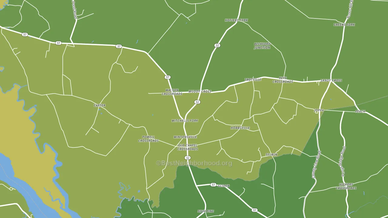 Hobbsville, NC block-group voter-turnout map