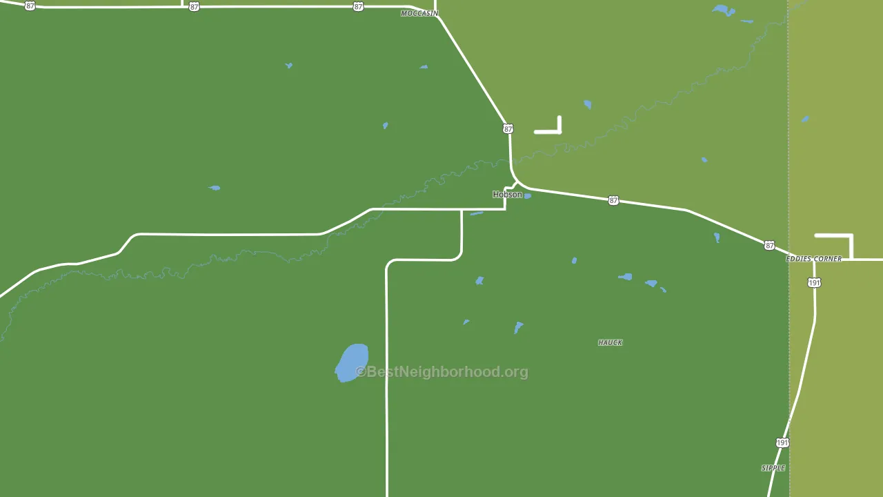 Hobson, MT block-group voter-turnout map
