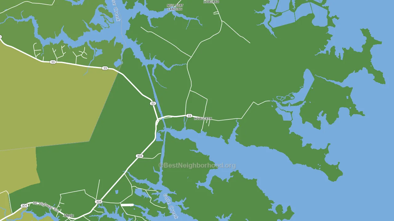 Hobucken, NC block-group voter-turnout map