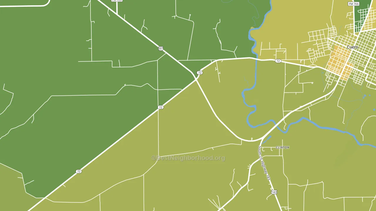 Hochheim, TX block-group voter-turnout map
