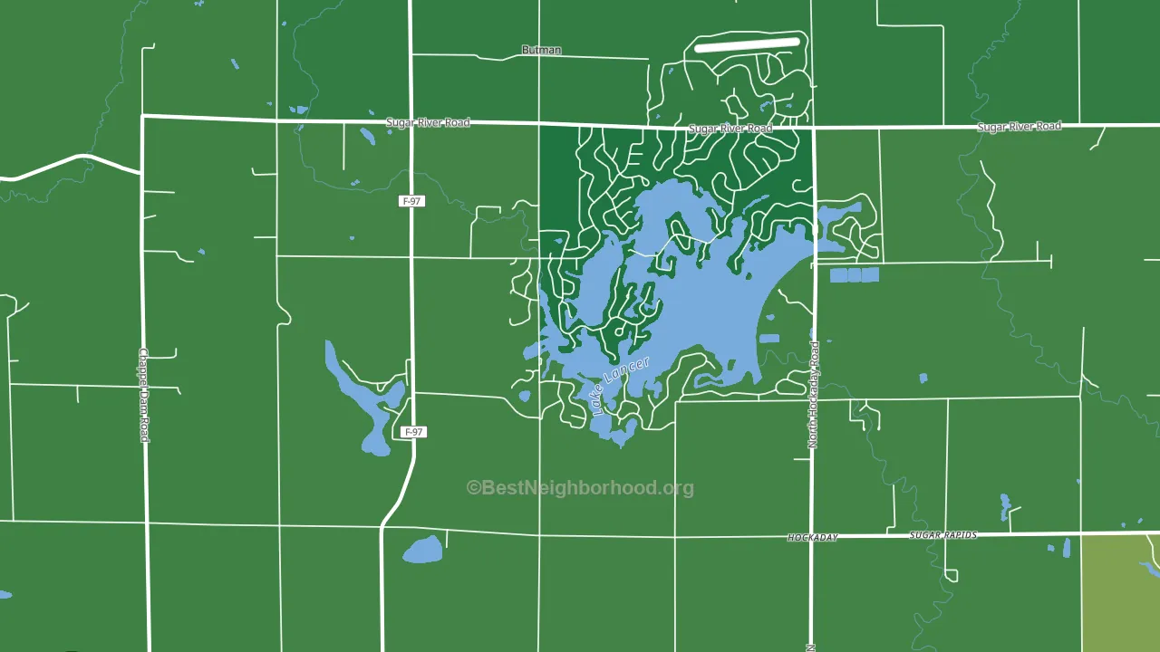 Hockaday, MI block-group voter-turnout map