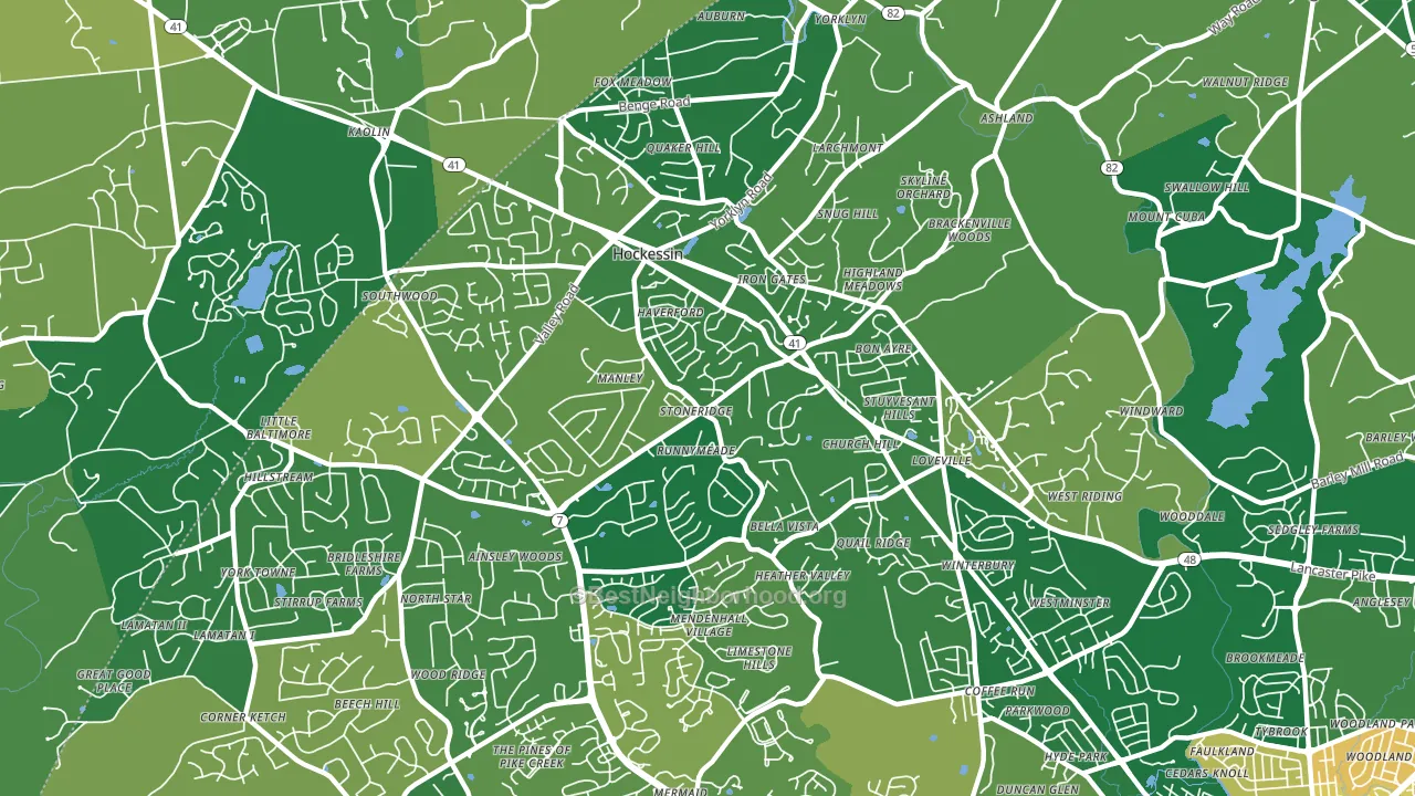 Hockessin, DE block-group voter-turnout map