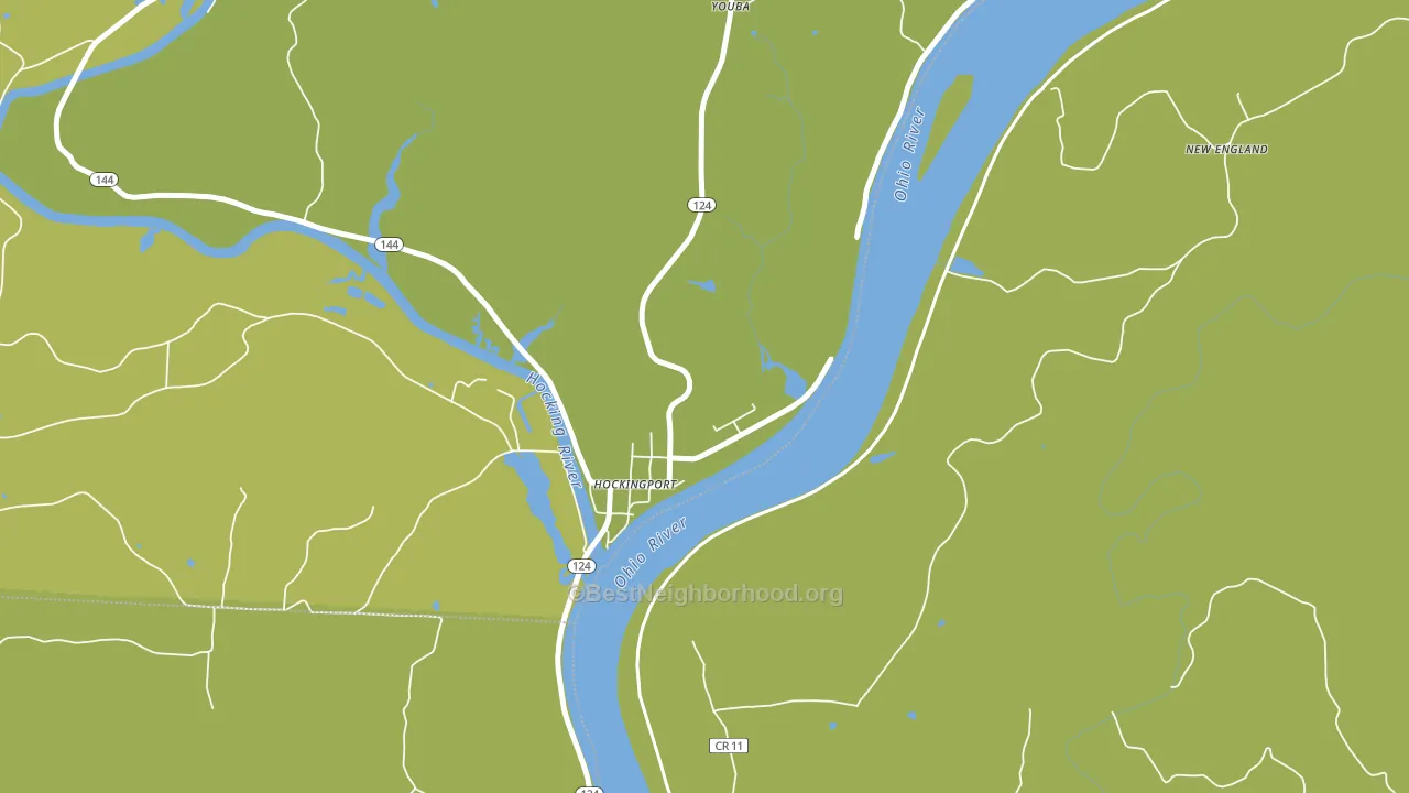 Hockingport, OH block-group voter-turnout map