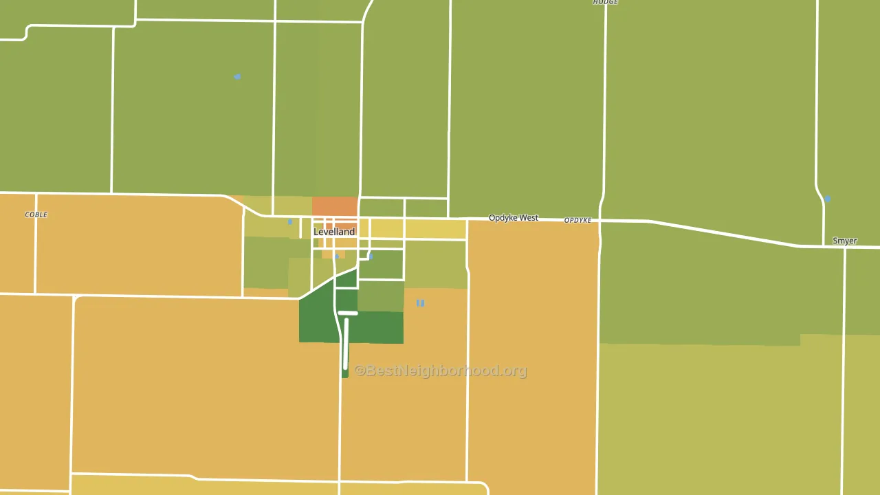 Hockley County, TX block-group voter-turnout map