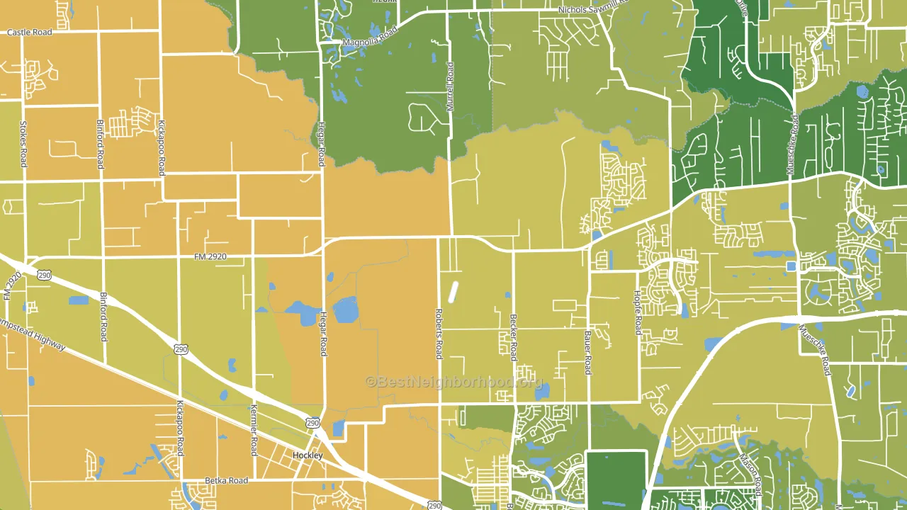 Hockley, TX block-group voter-turnout map