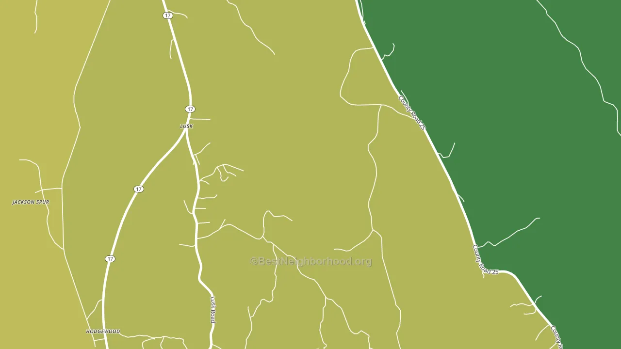 Hodgewood, AL block-group voter-turnout map