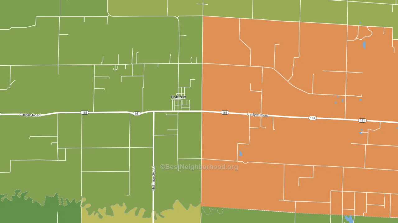 Hoffman, IL block-group voter-turnout map