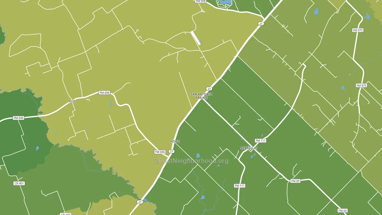 Hogg, TX block-group voter-turnout map