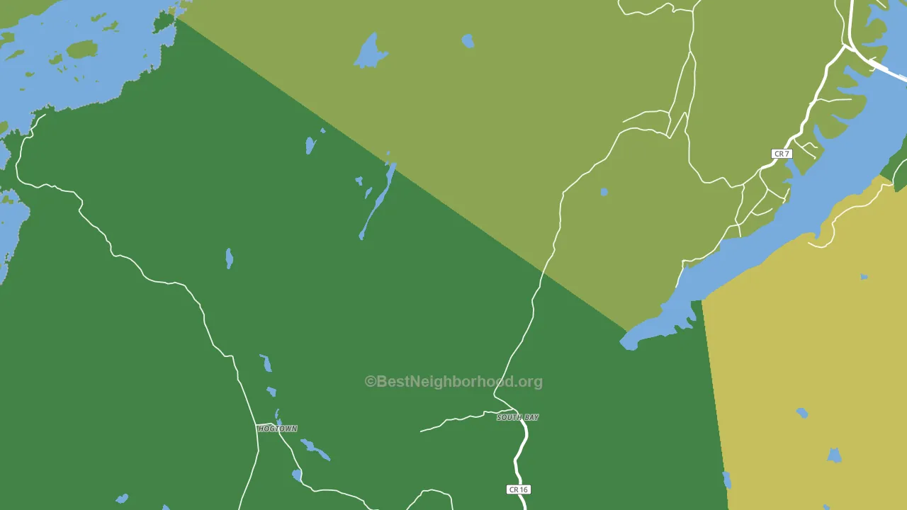 Hogtown, NY block-group voter-turnout map