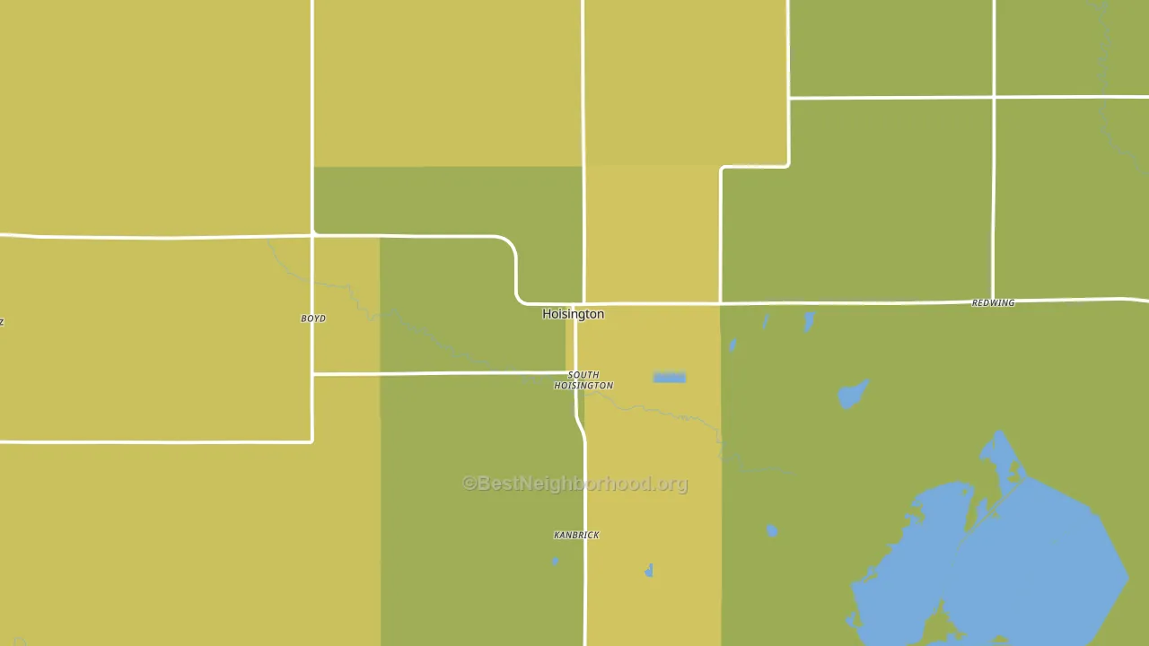 Hoisington, KS block-group voter-turnout map