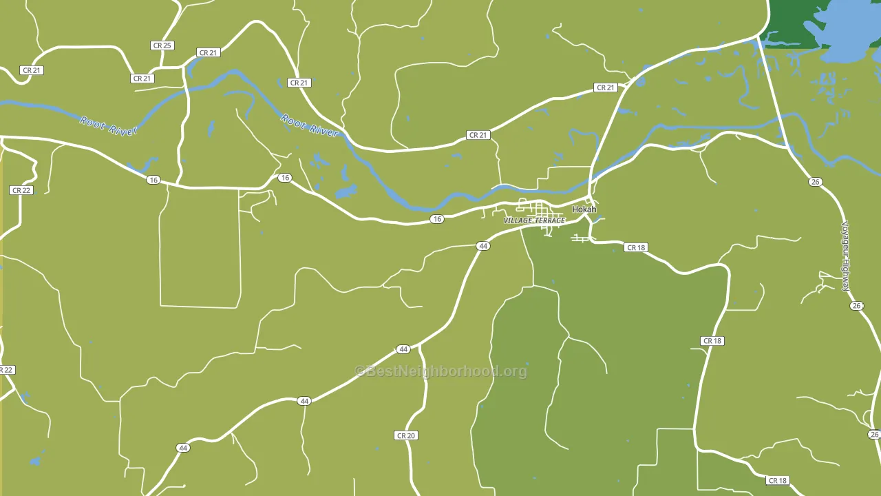 Hokah, MN block-group voter-turnout map