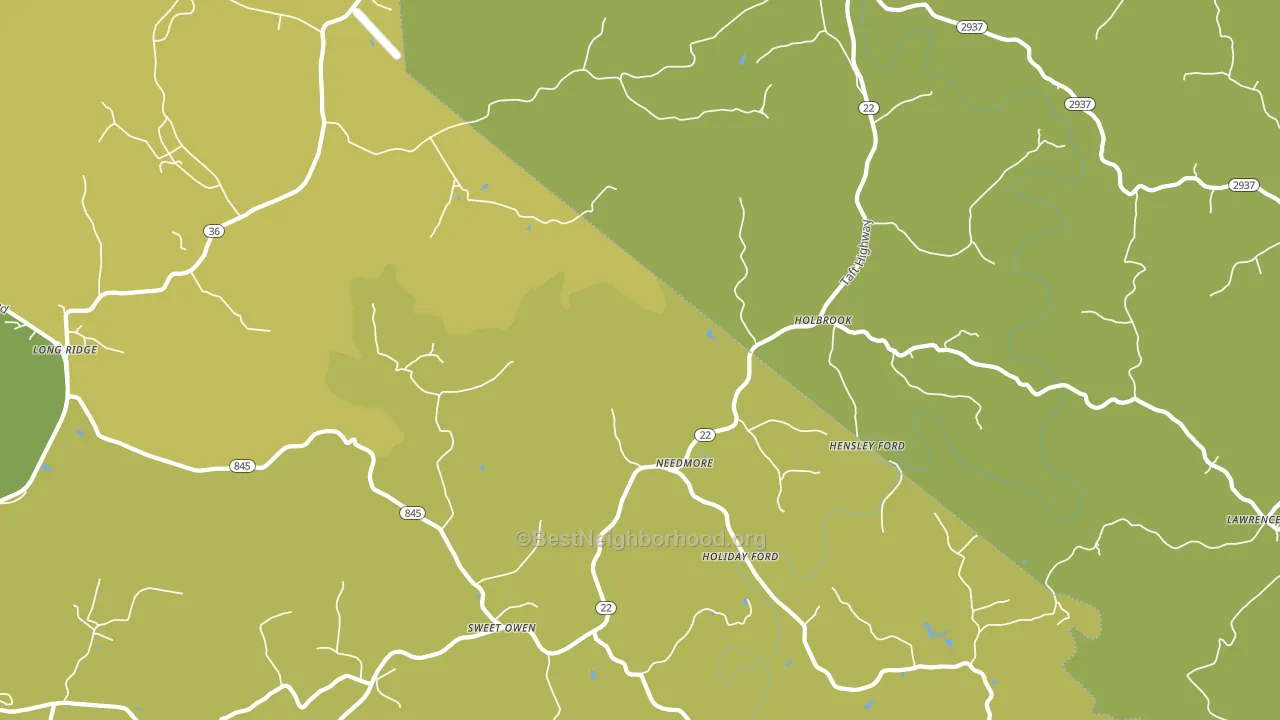 Holbrook, KY block-group voter-turnout map