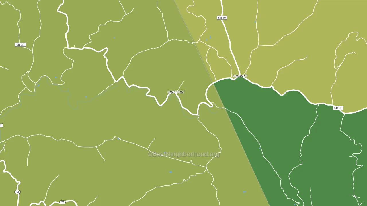 Holbrook, WV block-group voter-turnout map